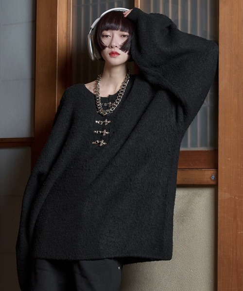 狐独 セーター ニット ファイヤーフックボリュームニット メンズ