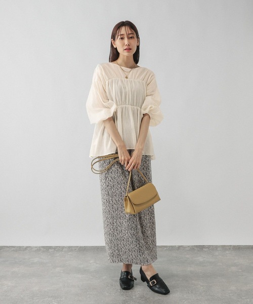 [GLOBAL WORK] длинный рукав блуза MEDIUM розовый серия прочее женский 