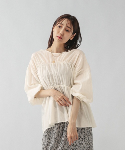 [GLOBAL WORK] длинный рукав блуза MEDIUM розовый серия прочее женский 