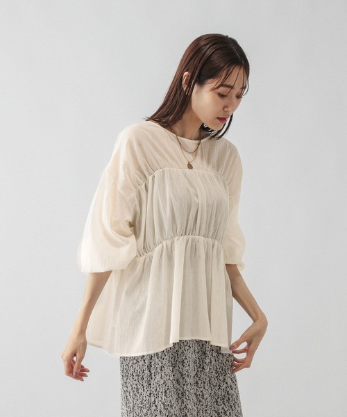 [GLOBAL WORK] длинный рукав блуза MEDIUM розовый серия прочее женский 