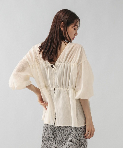 [GLOBAL WORK] длинный рукав блуза MEDIUM розовый серия прочее женский 