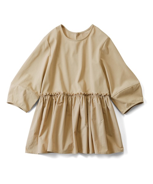 「Live in comfort」 7分袖カットソー 4L チャコールグレー レディース_画像8