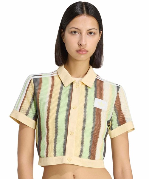  アディダス W CROPPED POLO adidas（アディダス） ポロシャツ ポロ adidas SUMMER GLOW STRIPED