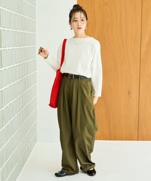 FREAK'S STORE（フリークスストア） 長袖カットソー フリ- ベージュ