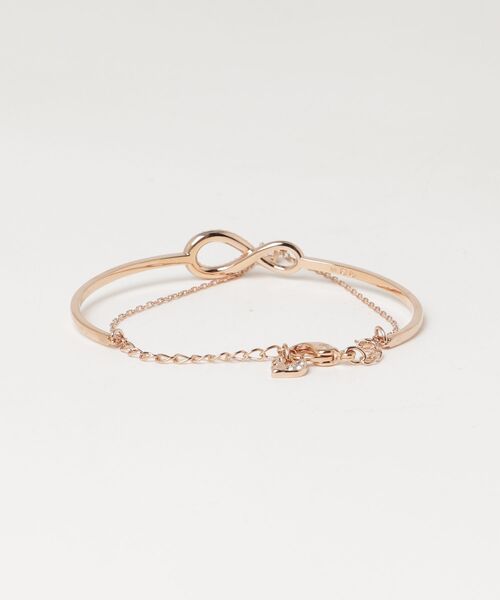 【お値下げ】スワロフスキー ゴールドブレスレット　フリーサイズ SWAROVSKI（スワロフスキー） ブレスレット FREE ピンクゴールド