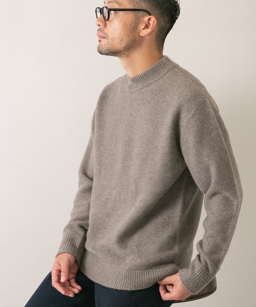 「URBAN RESEARCH ROSSO MEN」 長袖ニット MEDIUM ライトブラウン メンズ_画像3