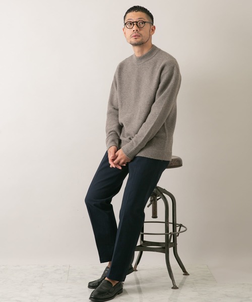 「URBAN RESEARCH ROSSO MEN」 長袖ニット MEDIUM ライトブラウン メンズ_画像4