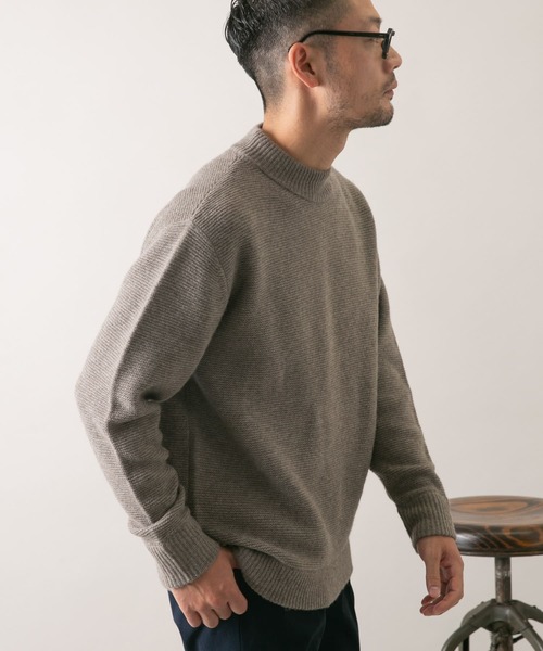 「URBAN RESEARCH ROSSO MEN」 長袖ニット MEDIUM ライトブラウン メンズ_画像8