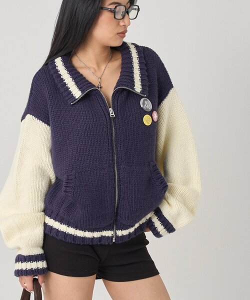 WHO'S WHO gallery（フーズフーギャラリー） スタジャン ニット