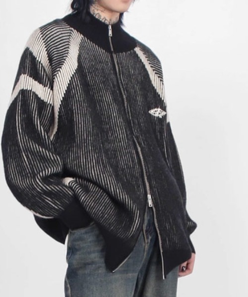 「FreeZone」 ニットカーディガン FREE ブラック メンズ_画像8