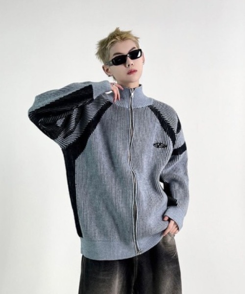 「FreeZone」 ニットカーディガン FREE ブラック メンズ_画像9