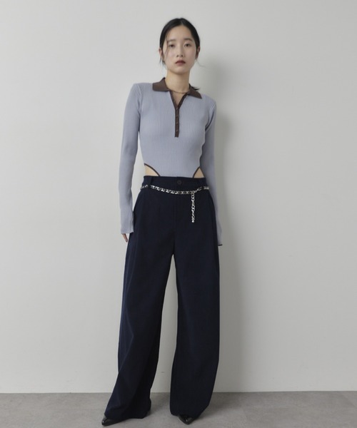 HANNE ニット セーター ポロニットボディスーツ レディース : ZOZOTOWN