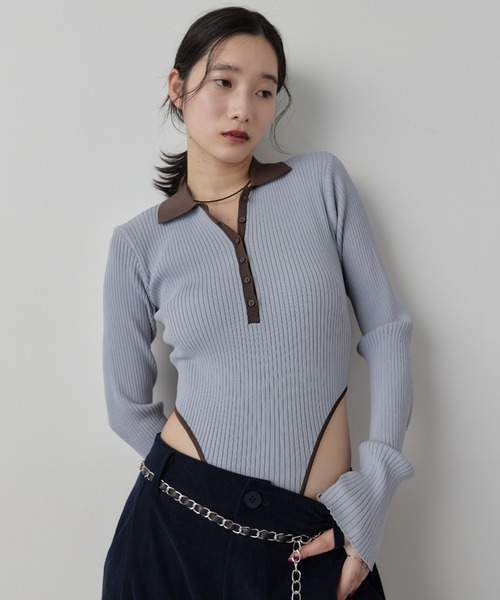 HANNE ニット セーター ポロニットボディスーツ レディース : ZOZOTOWN