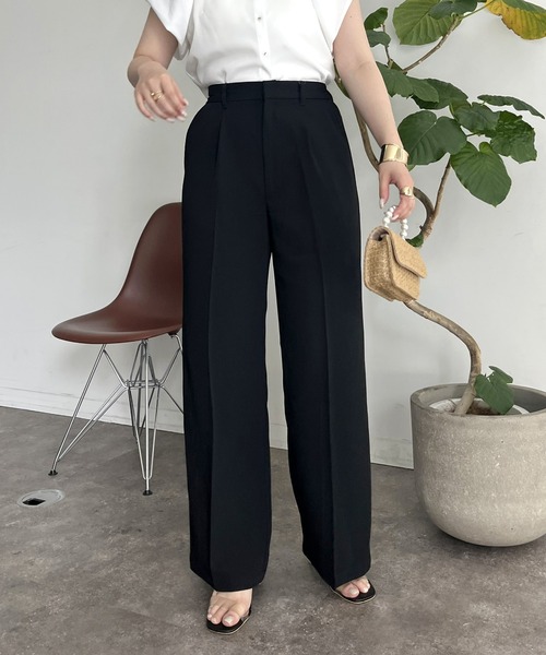 「prose verse」 スラックス - チャコールグレー レディース_画像3