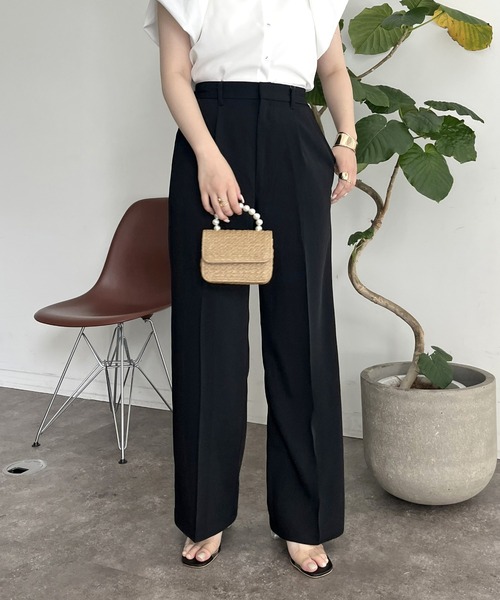 「prose verse」 スラックス - チャコールグレー レディース_画像4