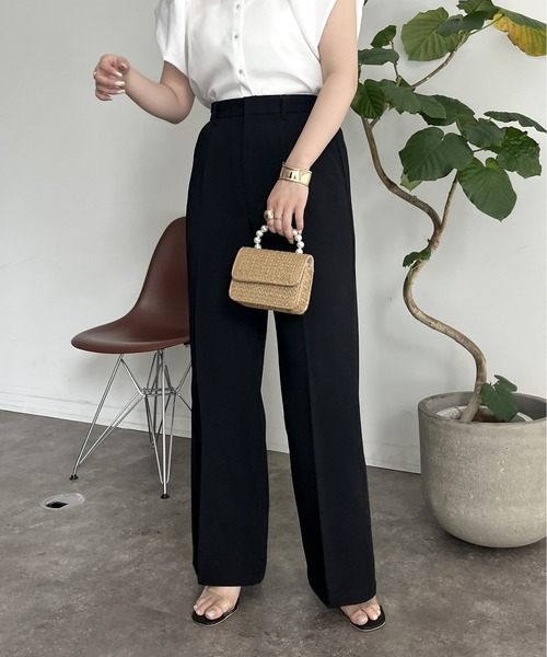 「prose verse」 スラックス - チャコールグレー レディース_画像9