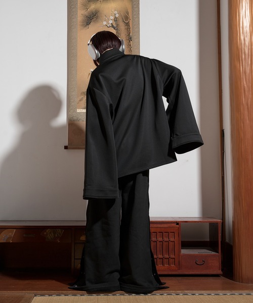 狐独 シャツ フレアスリーブパラシュートシャツ メンズ レディース