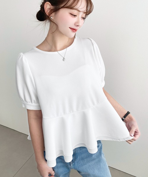 moment+ tシャツ 半袖 しわになりにくいストレッチジョーゼット