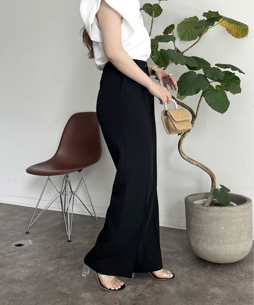 「prose verse」 スラックス MEDIUM ブラック レディース_画像8