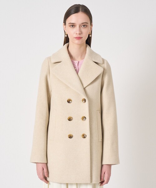 ANAYI　アナイ　Pコート　ピーコート　ウール　アイボリー　38　M　日本製 ANAYI（アナイ） ピーコート pコート ラムウールビーバーPコート