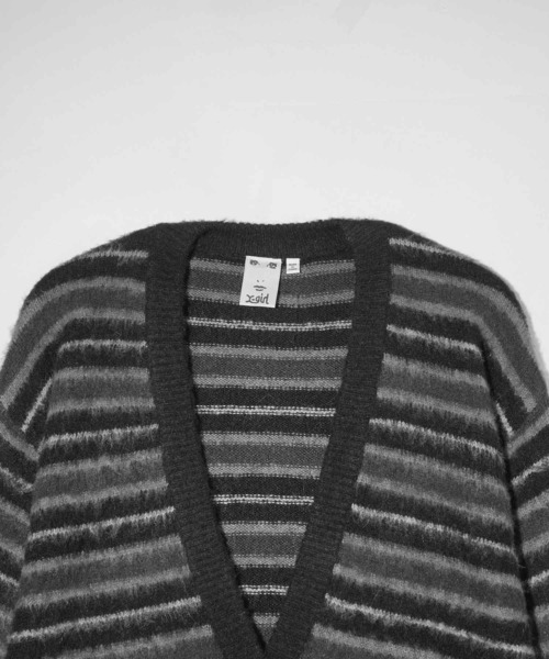 X-girl（エックスガール） ニットカーディガン ONE SIZE ブラック