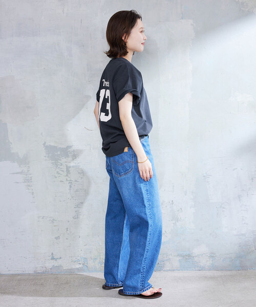 「SLOBE IENA」 半袖Tシャツ FREE ネイビー レディース_画像7