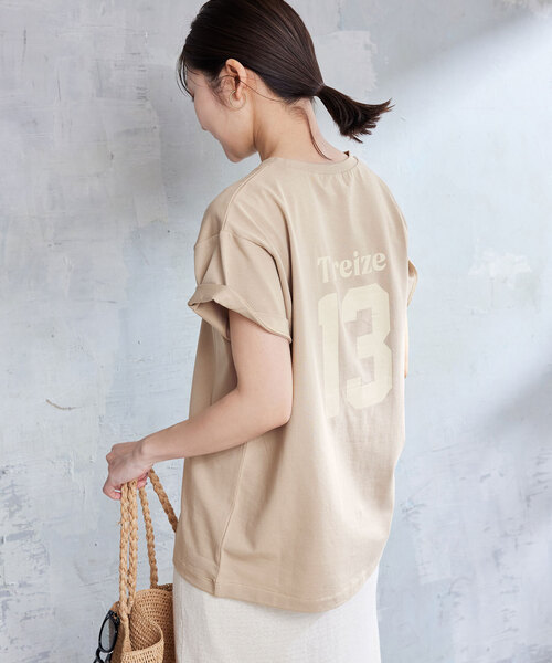 「SLOBE IENA」 半袖Tシャツ FREE ネイビー レディース_画像9