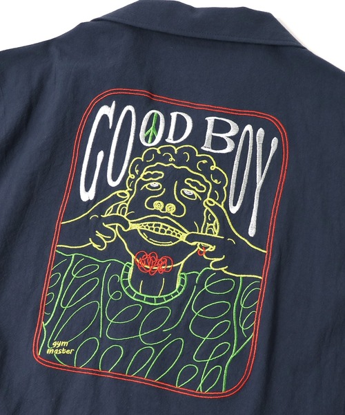 gym master（ジムマスター） アロハシャツ シャツ 半袖 GOOD BOY 刺繍