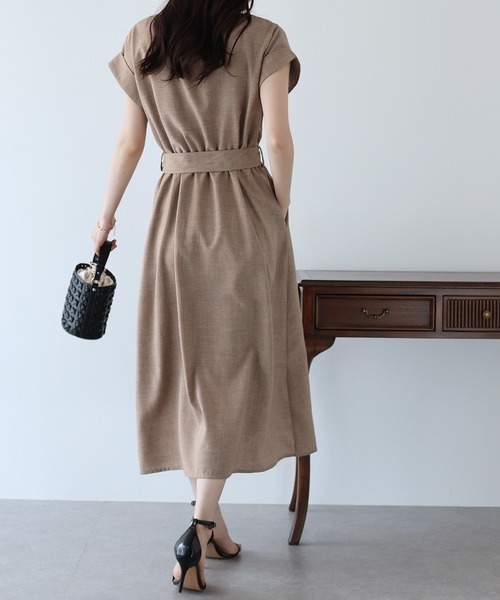 「BLUEEAST」 シャツワンピース MEDIUM ブラック レディース_画像4