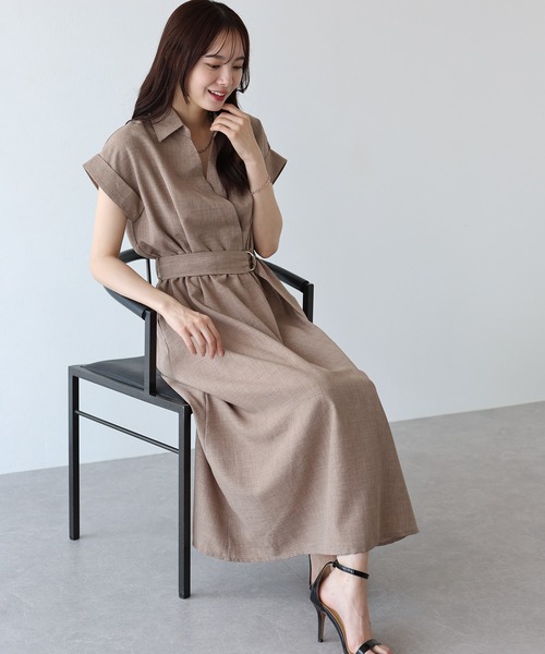 「BLUEEAST」 シャツワンピース MEDIUM ブラック レディース_画像7