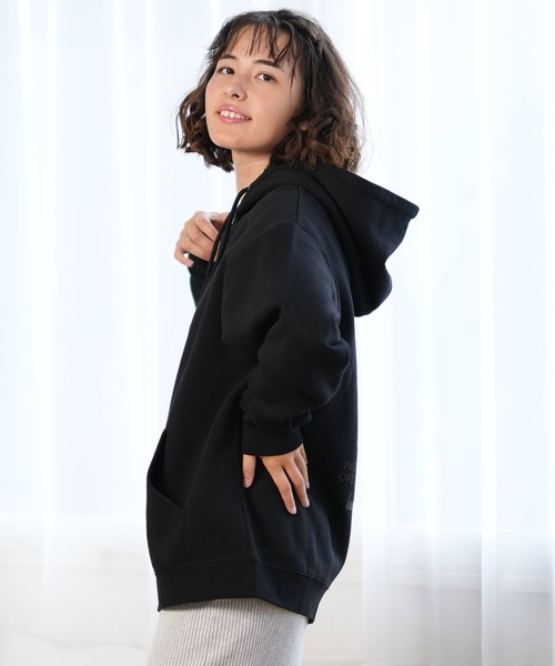 「RVCA」 ジップアップパーカー M ブラック レディース_画像9