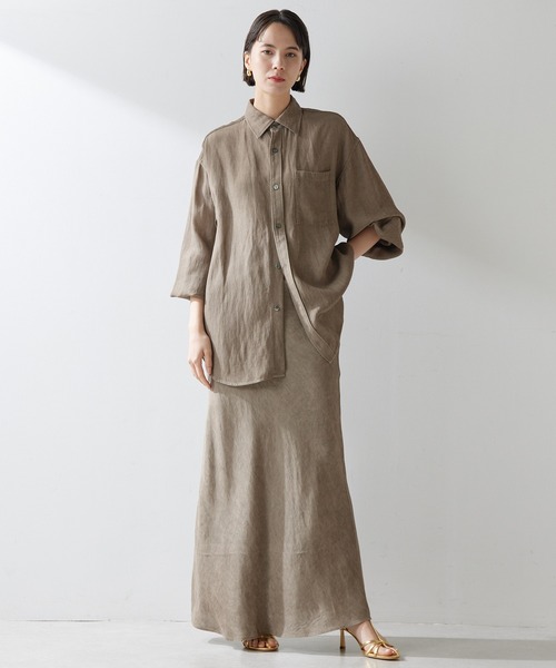 「Whim Gazette」 ロングスカート 36 ブラウン レディース_画像4