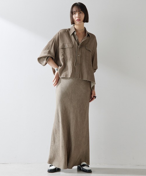 「Whim Gazette」 ロングスカート 36 ブラウン レディース_画像6