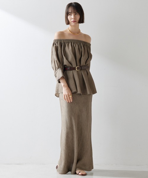 「Whim Gazette」 ロングスカート 36 ブラウン レディース_画像7