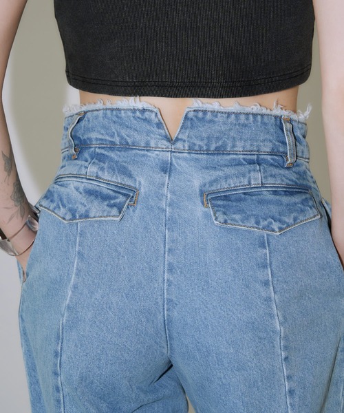 「Auntie Rosa」 デニムパンツ MEDIUM ライトブルー レディース_画像2