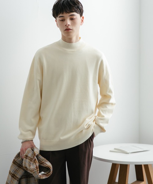 「SENSE OF PLACE by URBAN RESEARCH」 長袖ニット LARGE アイボリー メンズ_画像2