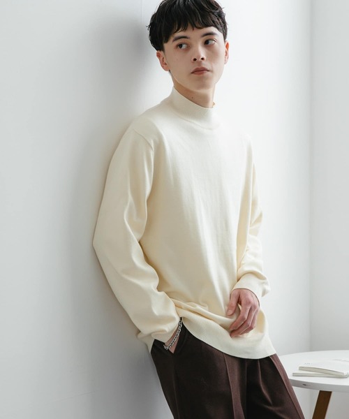 「SENSE OF PLACE by URBAN RESEARCH」 長袖ニット LARGE アイボリー メンズ_画像5