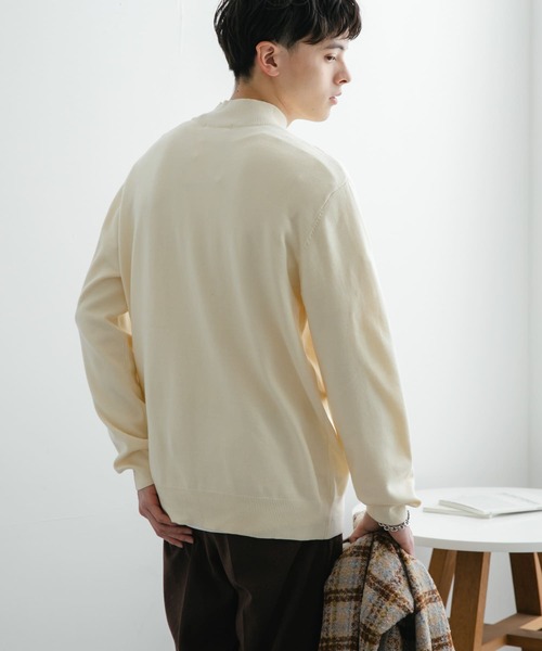 「SENSE OF PLACE by URBAN RESEARCH」 長袖ニット LARGE アイボリー メンズ_画像6
