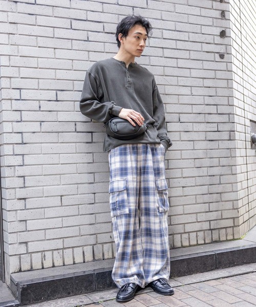 RAGEBLUE（レイジブルー） ワイドパンツ カーゴパンツ Check Pattern