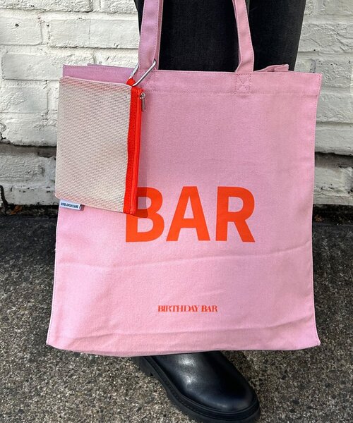 BIRTHDAY BAR（バースデイバー） トートバッグ キャンバスロゴスクエア
