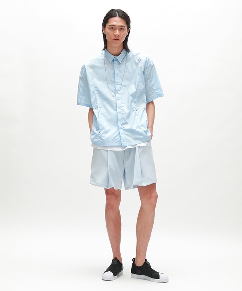 「DIET BUTCHER」 半袖シャツ SMALL サックスブルー メンズ_画像6