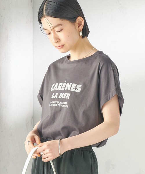 SHIPS（シップス） tシャツ メルティ コットン プリント ロゴ ショート