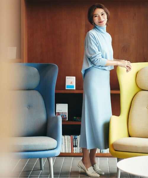 「OPAQUE.CLIP」 ニットスカート 38 グレー レディース_画像5