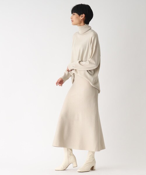 「OPAQUE.CLIP」 ニットスカート 38 グレー レディース_画像9