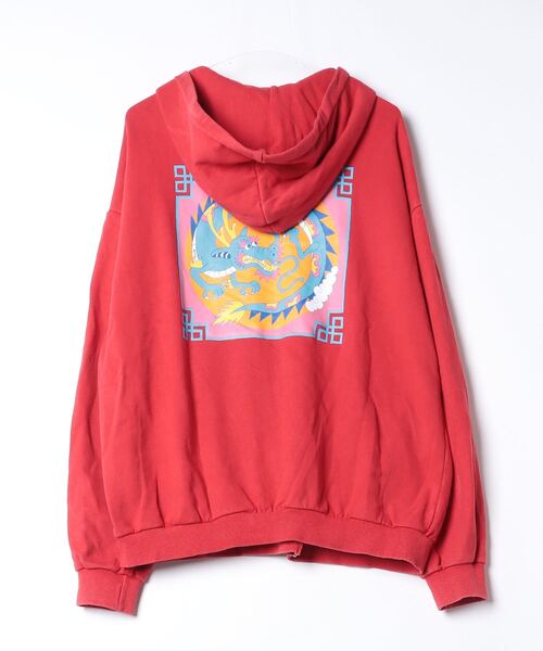 「PUNYUS」 ジップアップパーカー 3 レッド レディース_画像2