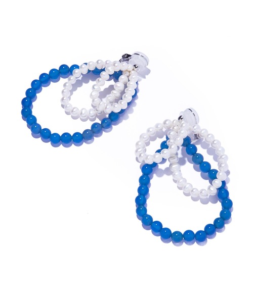 イヤリング 「IRIS 47」fabiana blue agate earring/ファビアナ ブルーアゲート イヤリング JSV16 レディースの画像