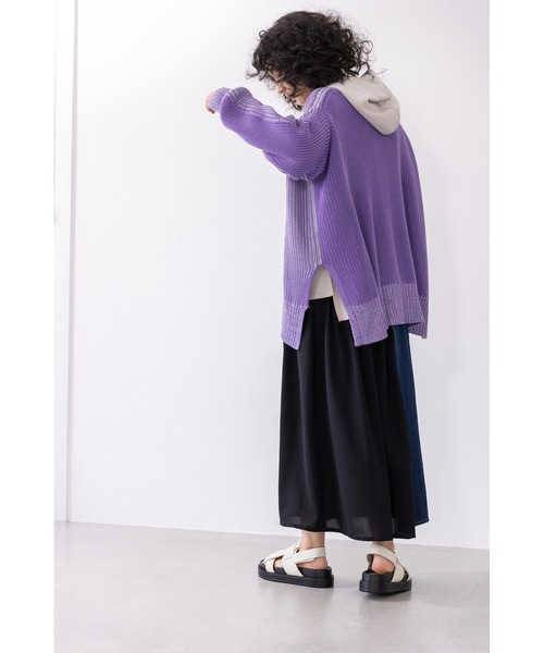 「OSMOSIS」 ニットカーディガン ONE SIZE パープル レディース_画像4