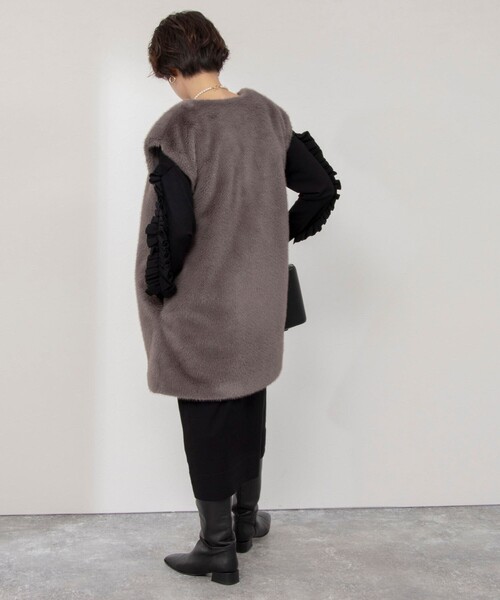 「Rie Miller」 ニットワンピース 38 ブラック レディース_画像7