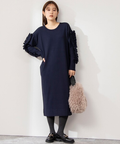 「Rie Miller」 ニットワンピース 38 ブラック レディース_画像8
