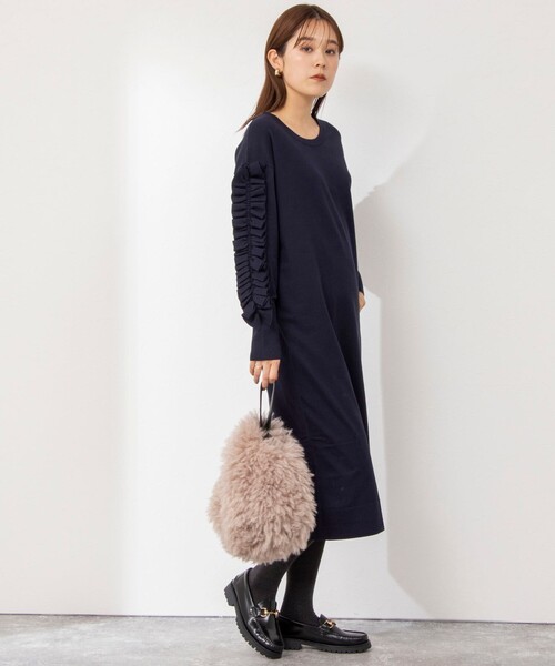 「Rie Miller」 ニットワンピース 38 ブラック レディース_画像9